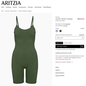 TnaLIFE Rhythm 7” Romper Aritzia